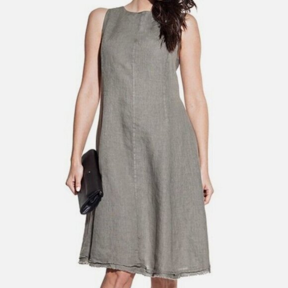 Piazza del Tempio 100% Linen Dress - Picture 1 of 8